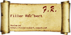 Filler Róbert névjegykártya