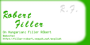 robert filler business card